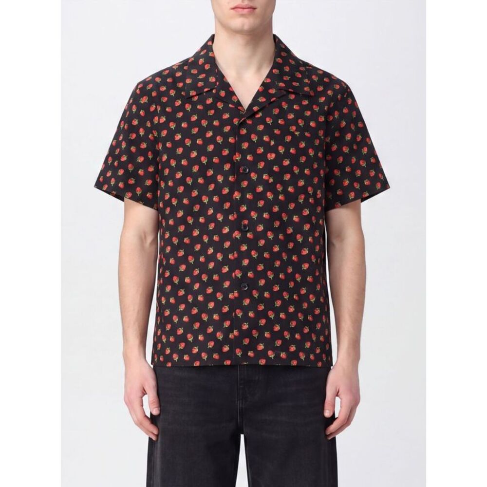 Jw Anderson Men Fruit Print Short-Sleeved Cotton Bowling Shirt Jw Anderson